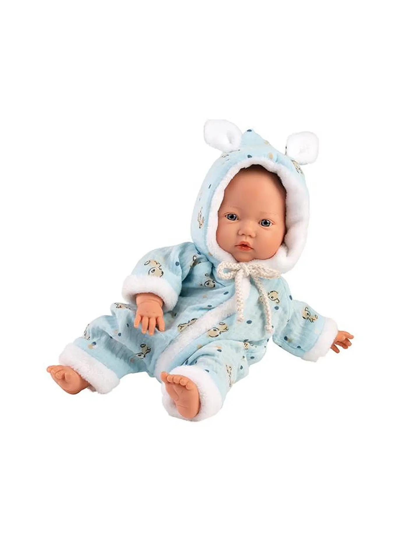 LLORENS | Babypuppe mit Overall blau 32cm | 